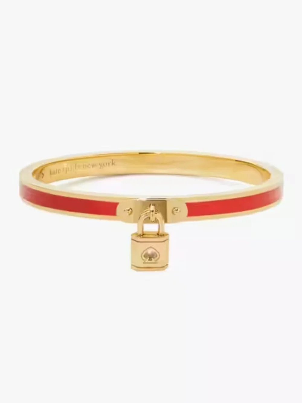Kate Spade Lock & Spade Charm Bracelet in Red and Gold - Picture 1 of 6